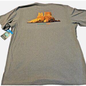 NWT Columbia T-Shirt Men's LARGE SEDONA RED ROCKS Graphic #ENJOYTHEVUE OMNI-WICK